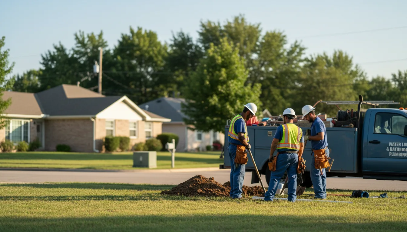 Residential water line and bathroom plumbing service in Acton, MT